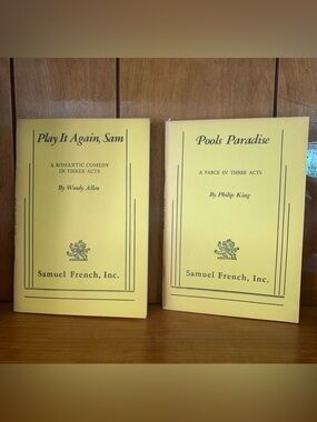 Two vintage play books By Philip King Samuel French, Inc Woody Allen